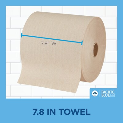 Pacific Blue Ultra Recycled Hardwound Paper Towels, 1-Ply, 6 Rolls/Carton (26495)