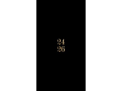 2024-2026 Willow Creek Basic Black Academic Monthly Planner, Paper Cover, Black/Brown (47651) | Quill