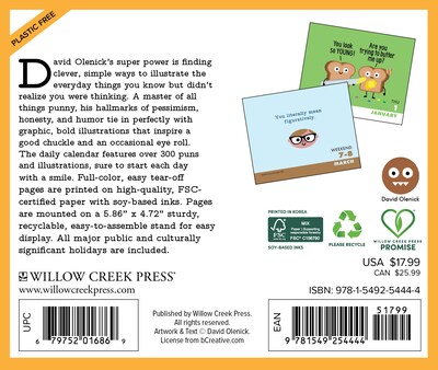 2026 Willow Creek The Art of David Olenick 6.2 x 5.4 Day-to-Day Calendar (54444)