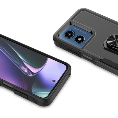 SaharaCase Raider Series Rugged Case for Motorola Moto G Play, Shock Absorbing, Scorpion Black (CP00559)