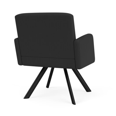 Lesro Willow Fabric Lounge Chair, Open House Graphite/Black (WL1101.SBK-01OHGP)
