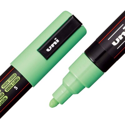 POSCA PC-5M Water Based Paint Marker, Reversible Medium Tip, Light Green, 3/Pack (UBCPC5MLGREEN-3)
