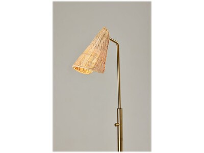 Adesso Cove 58" Antique Brass Floor Lamp with Irregular Shade (5113-21)