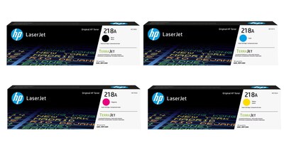 HP Original 218A Black, Cyan, Magenta, Yellow Standard Toner Cartridges (4-Pack)