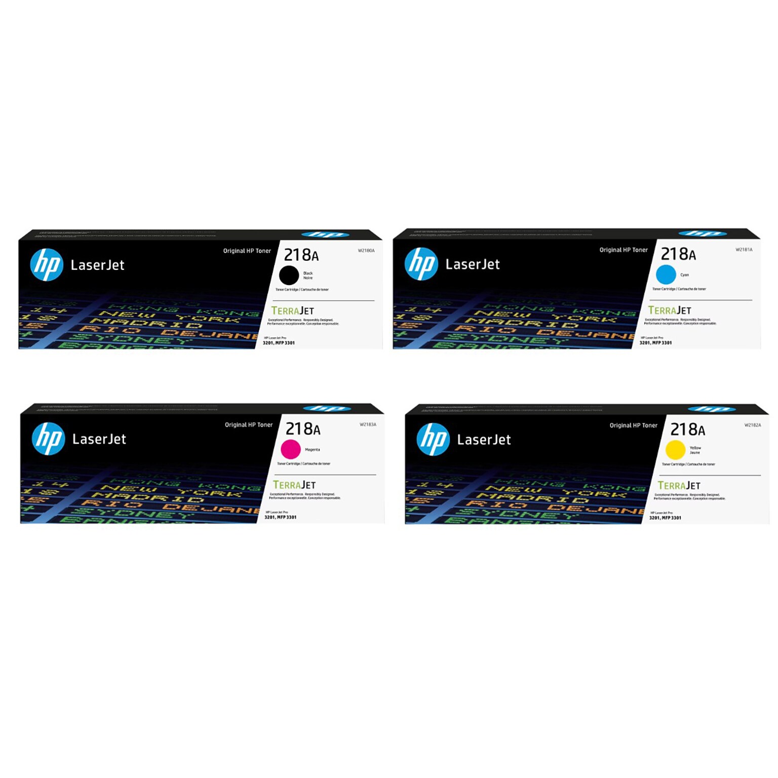 HP Original 218A Black, Cyan, Magenta, Yellow Standard Toner Cartridges (4-Pack)