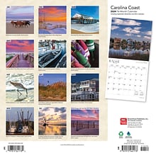 2024 BrownTrout Carolina Coast 12 x 24 Monthly Wall Calendar (9781975462178)