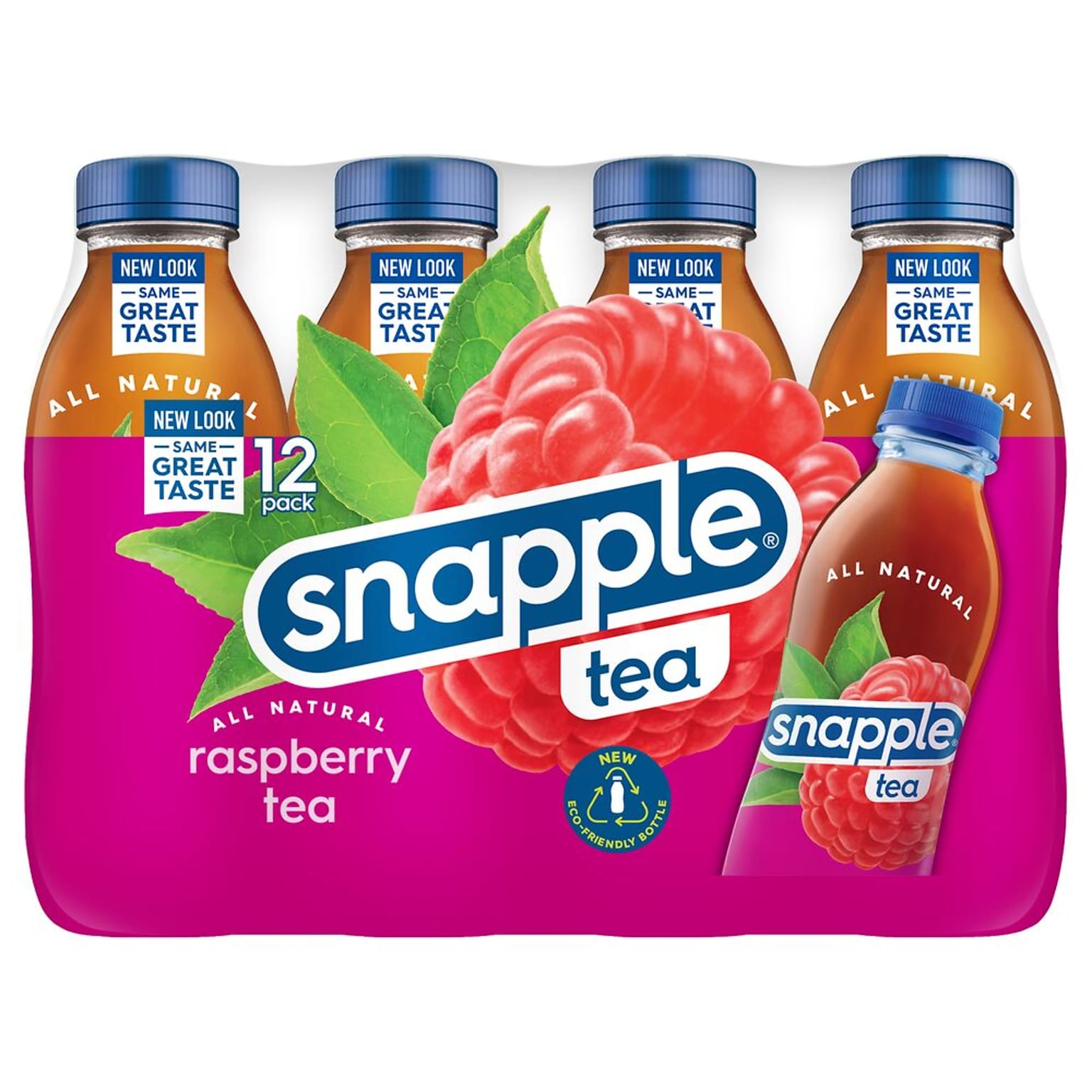 Snapple Raspberry Herbal Tea Bottles, 16 oz., 12/Pack (CAD00373)