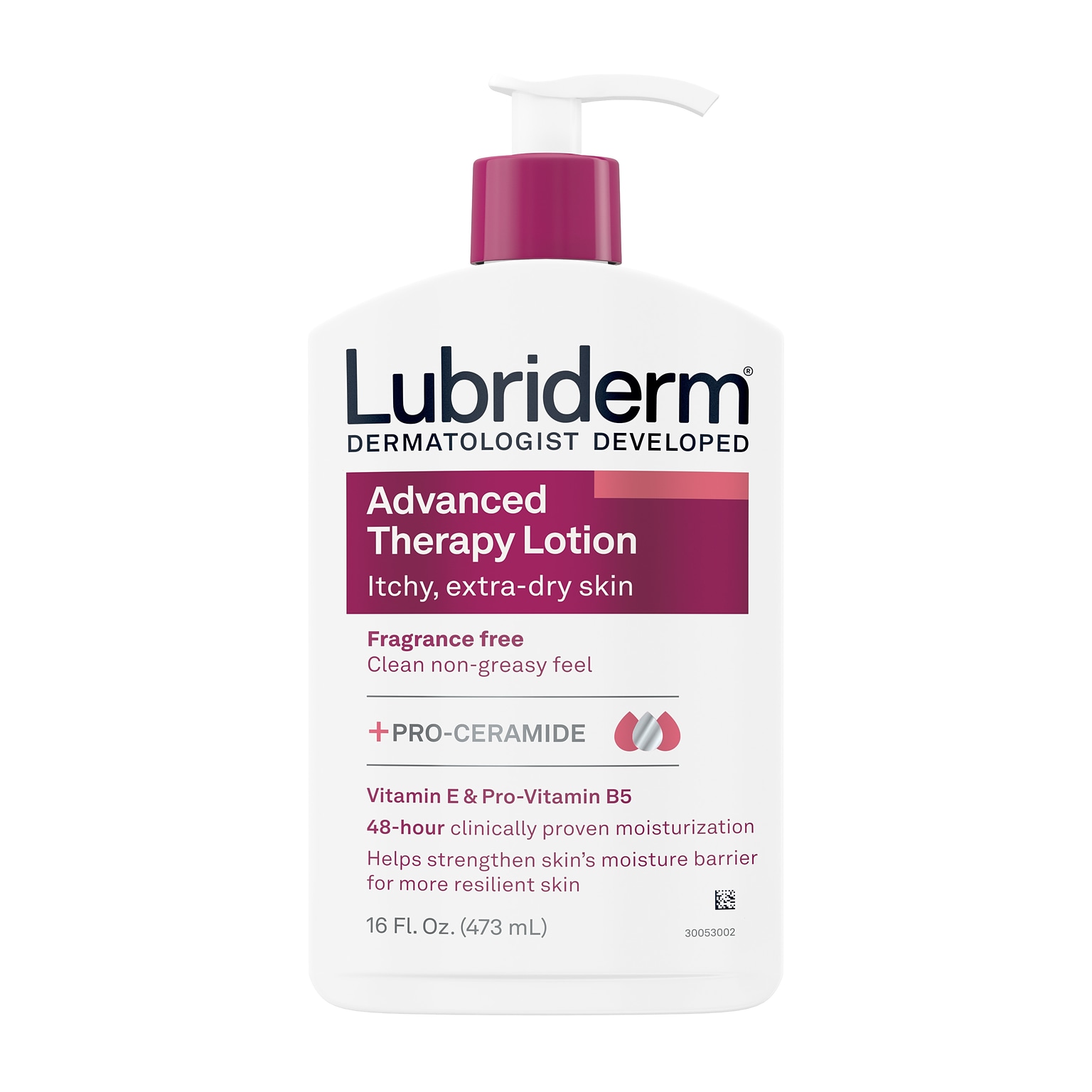 Lubriderm Advanced Therapy Lotion, Fragrance-Free, 16 fl. oz. (764698)