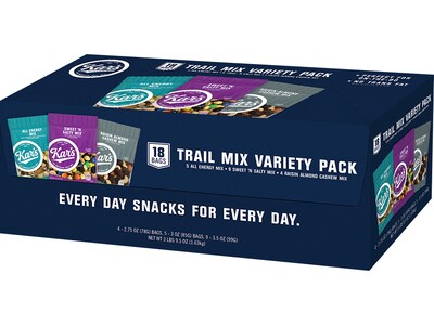 Kars Gluten-Free Variety Pack Trail Mix, 57.5 oz., 18 Bags/Box (8826)