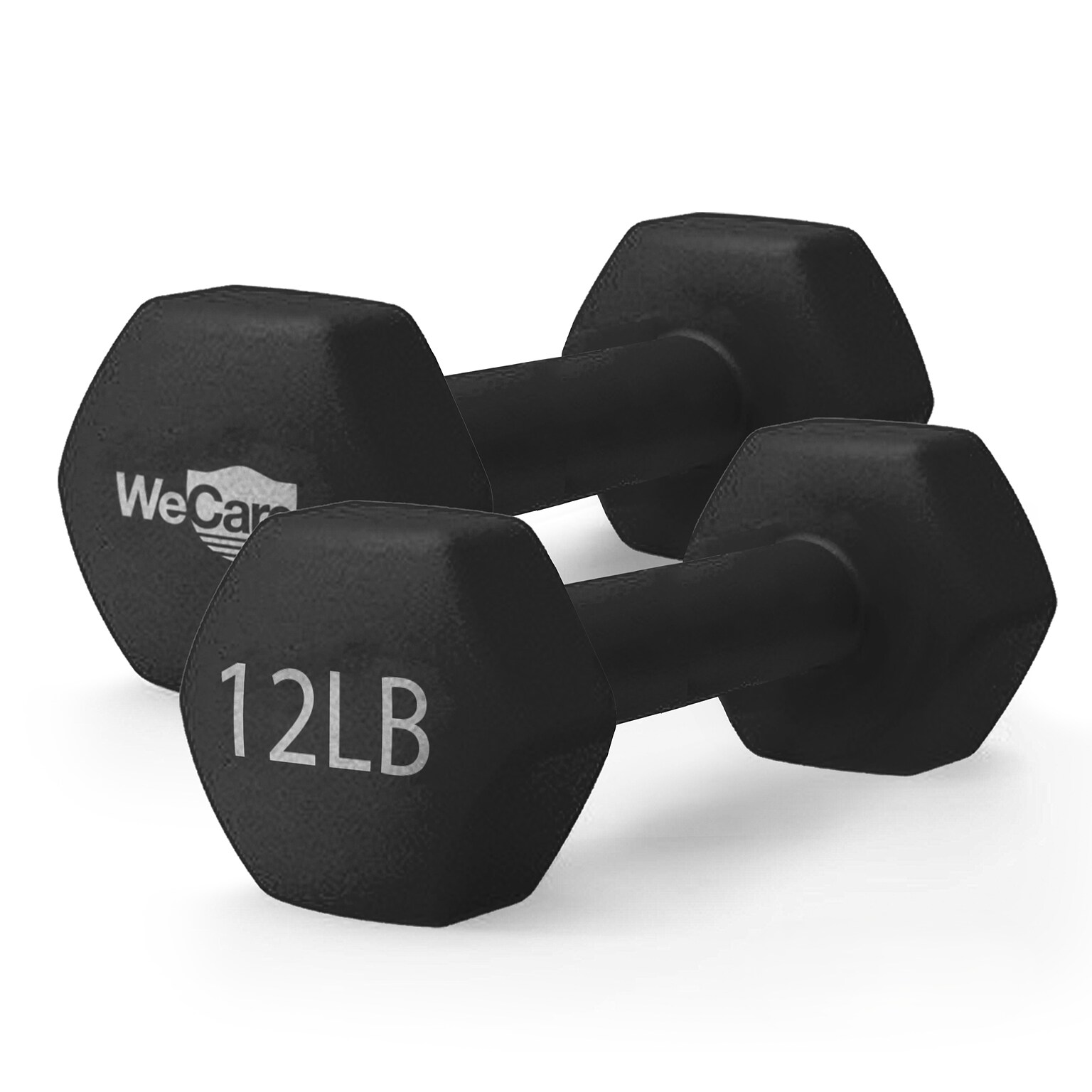 WeCare Fitness Neoprene Coated 12 Lbs Dumbbells for Non-Slip Grip, 2/Set (WDN100007)
