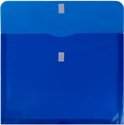 JAM Paper Premium Plastic Document File, Letter, Blue, 3/Pack (218V1BUX3)