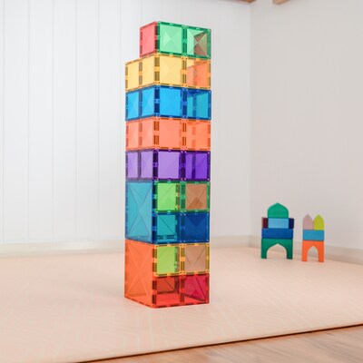 Connetix Magnetic Tiles Rainbow Square Pack, 42 Pieces (CNTR00042SQ)
