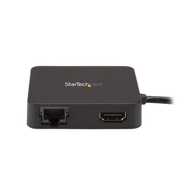 StarTech USB C Multiport Adapter, USB Type C to 4K HDMI / USB 3.0 / Gigabit Ethernet, Powered USB Hub, USB-C to USB Adapter