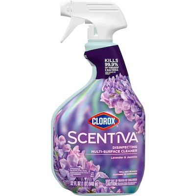 Clorox Scentiva Disinfecting Multi-Surface Cleaner Spray Bottle, Lavender and Jasmine, 32 fl. oz. (3