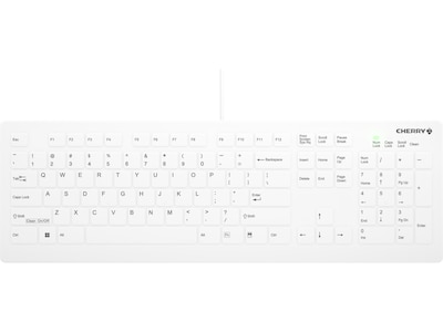 Cherry AK-C8112 Wired Ergonomic Medical Keyboard, White (AK-C8112-US-W/US)
