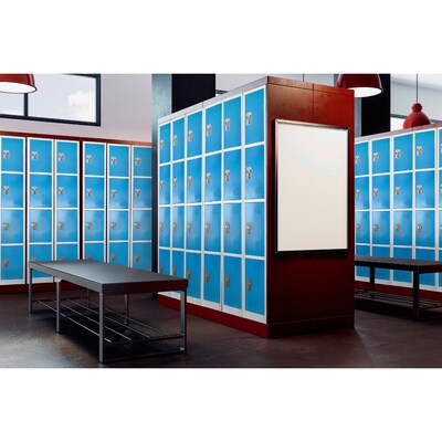 AdirOffice 72'' 4-Tier Key Lock Blue Steel Storage Locker, 4/Pack (629-204-BLU-4PK)