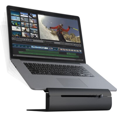 Rain Design iLevel 2 10.1" x 8.8" Aluminum Adjustable Laptop Stand, Black (12034)
