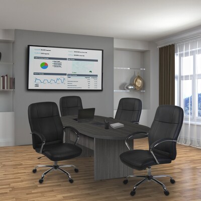 Regency Legacy 71W x 35D Racetrack Shaped Conference Table with Grommet, Ash Grey (LCTRT7135AG)