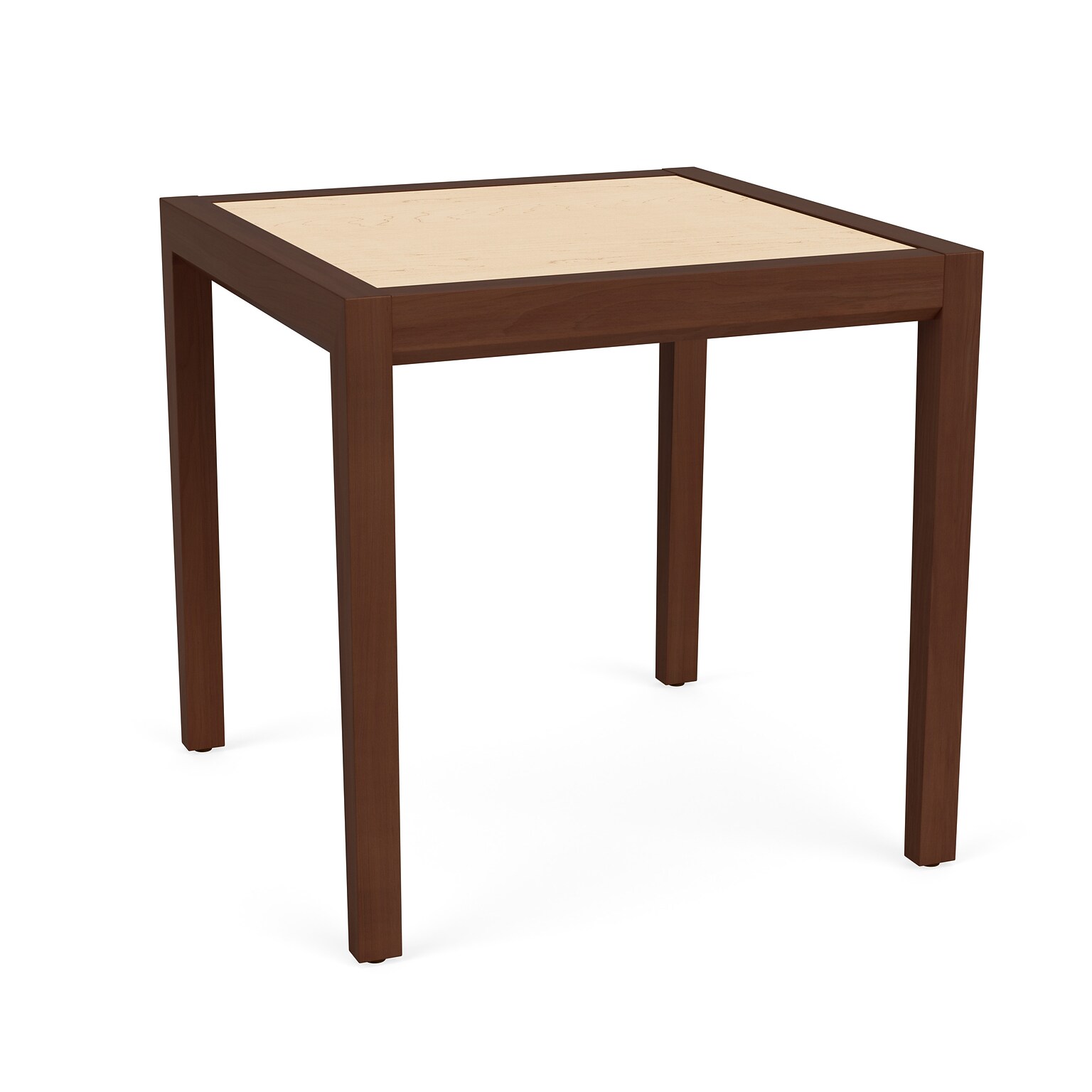 Lesro Brooklyn 20W x 20D Laminate End Table, Natural Maple/Walnut (BK0620.WWL.TNM)