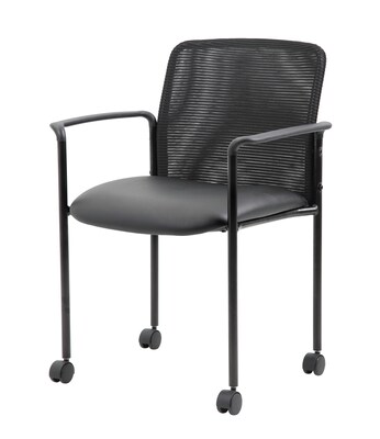Boss Mesh Guest Chair with Casters, Black (B6909R-CS)