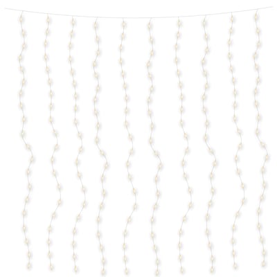 Excello Brands Curtain LED Lights, 10 Strings of 6.5 Lights, 200 Bulbs (EGP-CURT-10)