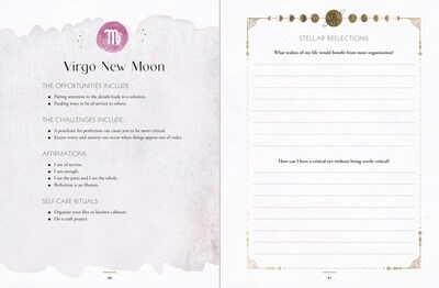 Quarto Astrological Wellness & Spirituality Guided Journal, Hardcover, 6.27" x 8.25", Purple, 160 Pages (9781631068331)