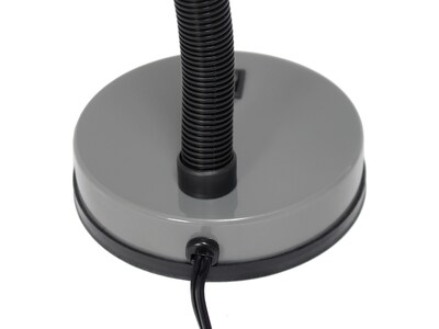Creekwood Home Essentix Incandescent Desk Lamp, 14.25", Gray Glossy (CWD-1000-GY)