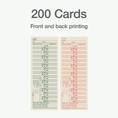 Adams Time Cards, 200/Pack (ABF 9675-200)