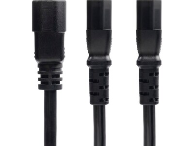 StarTech 6 C14 to C13/C13 Power Cable, Male to Female/Female, Black (8723-8600-POWER-CORD)