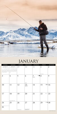 2027 Willow Creek Angler's 12" x 12" Monthly Wall Calendar, Assorted Colors (58770)