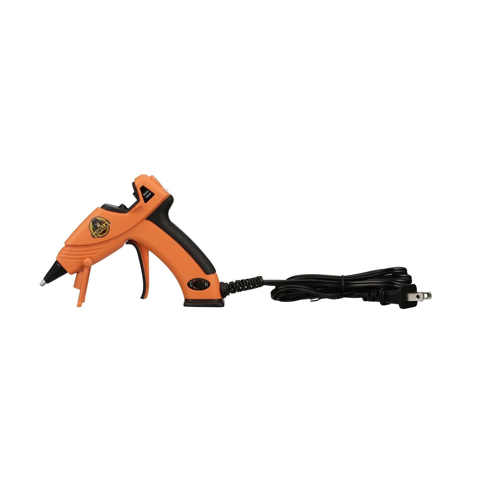 Gorilla Dual Temp Mini Glue Gun, Orange/Black (115887)