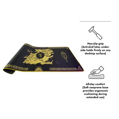 Lexip Game of Thrones XXL Non-Skid Gaming Mouse Pad, Black (TSXLXMP0006)
