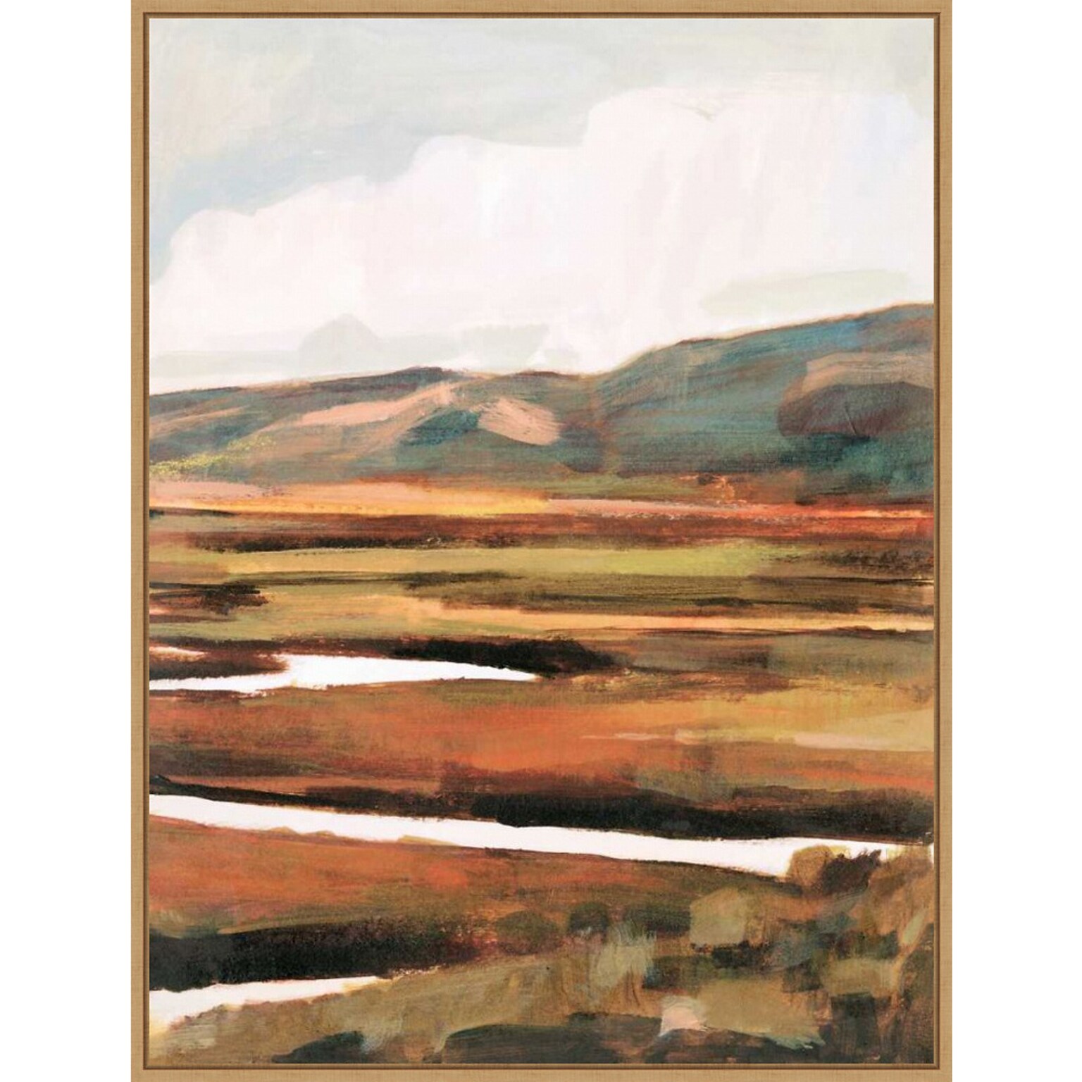Amanti Art Mountain Field II by Victoria Borges Framed Canvas Wall Art Print, 32 x 42 (A42677748375)