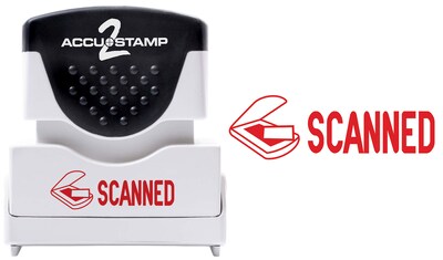 Accu-Stamp 2 Scanned Rectangle, Red Ink, 1 5/8" x 1/2" (COS035605)