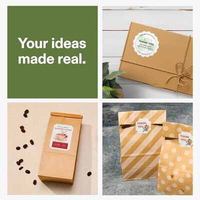 Avery Square Scalloped Laser/Inkjet Multipurpose Labels, 1-5/8" x 1-5/8", Off-White (1600/Box)