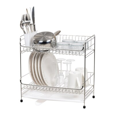 Iris Stainless Steel Dish Rack, White (586693)