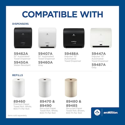 enmotion enMotion Hardwound Paper Towel Dispenser, White (59407A)