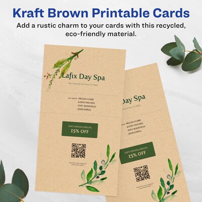 Avery Integrated Cards, 6 x 11, Matte Kraft Brown, 10/Pack (95280)
