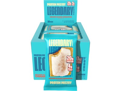 Legendary Foods Brown Sugar Cinnamon Protein Pastry, 2.2 oz., 10/Box (10087)
