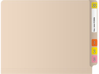 Medical Arts Press Reinforced End Tab File Folder, Letter-Size, Manila, 50/Box (S-01316)