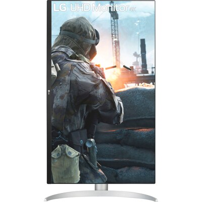 LG 32" 4K UHD VA 60Hz AMD FreeSync Monitor, HDR10, Height Adjustable, Universal Docking Station, White (32BP55U-B)