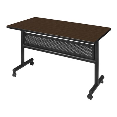 Regency Kobe Flip-Top Training Nesting Table w/ Modesty Panel, 48 x 24, Neo Walnut (MKFTM4824NW)