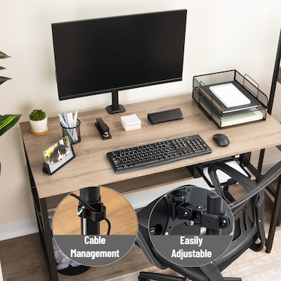 Mind Reader Adjustable Desk Mount for 13"- 32" Monitors, Black (ARMON-BLK)
