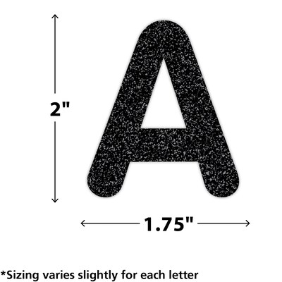 Teacher Created Resources 2 Self-Adhesive Letters and Numbers, Black Glitz, 276/Pack (TCR9647)