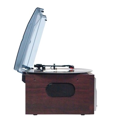 Victor Cosmopolitan Dual-Bluetooth Belt-Drive 8-in-1 Music Center with Turntable, CD & Cassette Player, Espresso (VWRP-4200-ES)