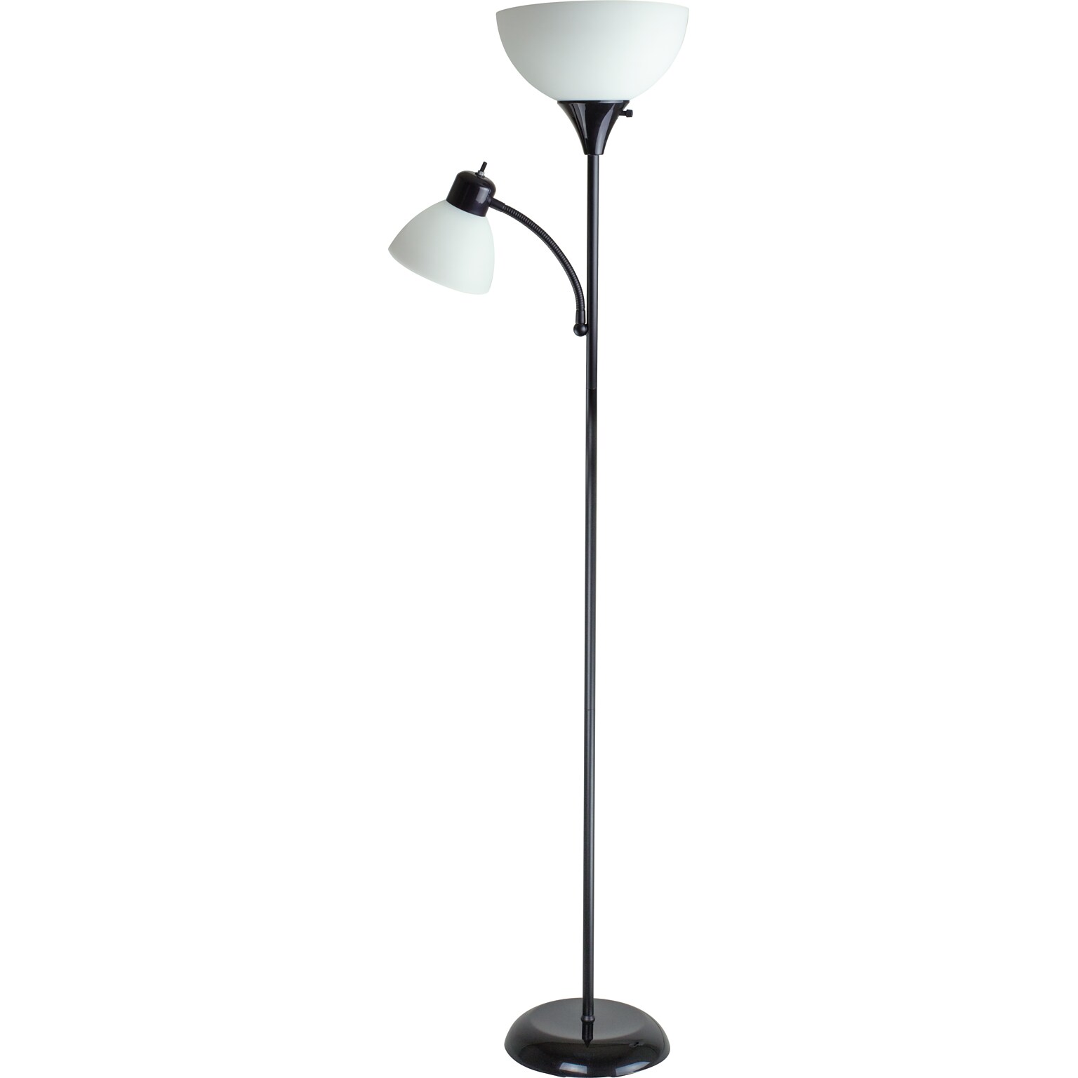 Newhouse Lighting William Double Mother-Son Torchiere Floor Lamp, Black (NHFL-WI-BK)