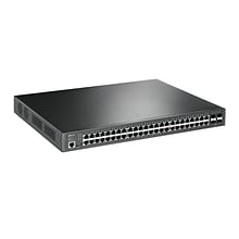 TP-LINK JetStream 48-Port Gigabit Ethernet PoE+ Managed Switch, Black (TL-SG3452P)