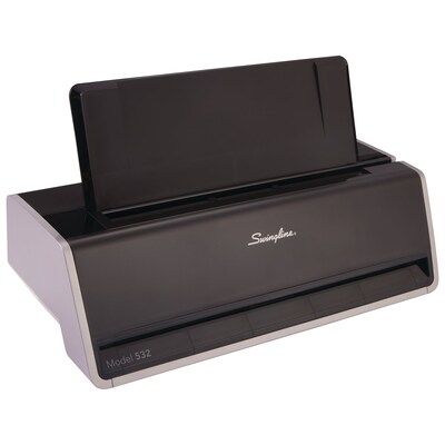 Swingline® Commercial Electric 2-Hole Punch, 28 Sheet Capacity, Black(A7074532)