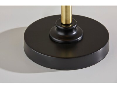 Adesso Cap Incandescent Table Lamp, Black/Antique Brass (1562-21)
