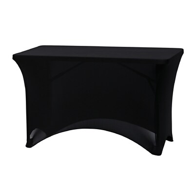 ICEBERG iGear Fabric Table Cover, Polyester/Spandex, 4', Black (16511)